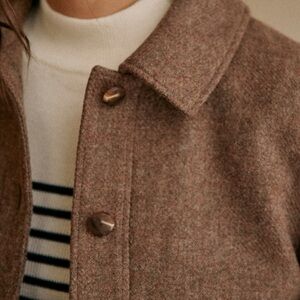 Sezane Terry Jacket in Taupe